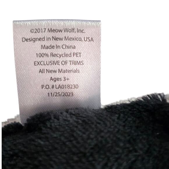 Meow Wolf Plush Cat Wolf Twisted Multiverse Stuffed Animal Toy Black White - Picture 6 of 6
